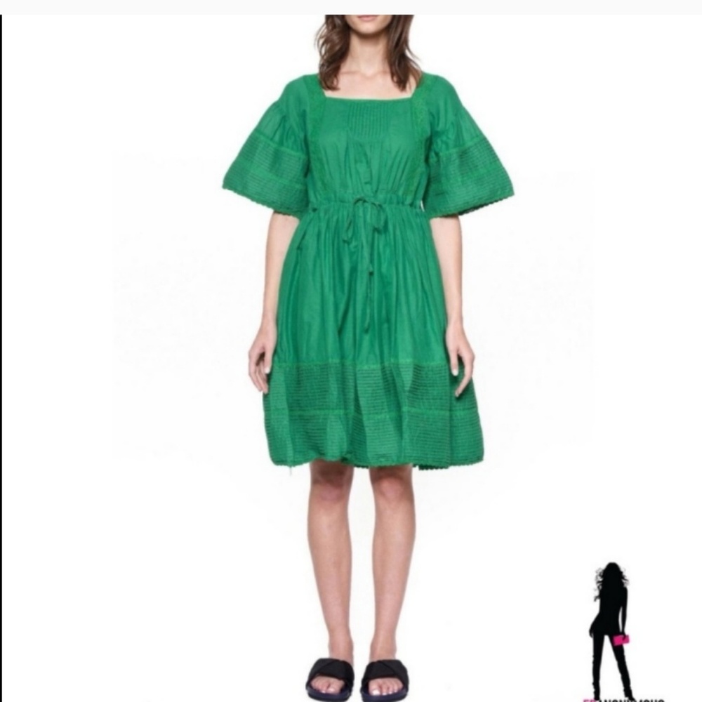 Style Mafia Green Cotton Dress